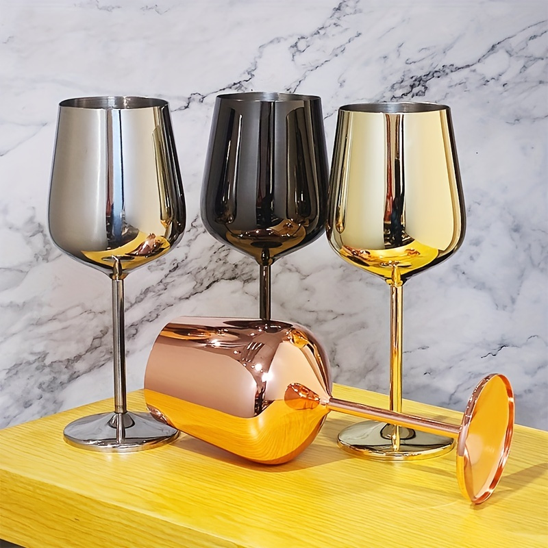 10oz Wine Glasses Double Wall Stainless Steel Goblet With Lid Insulated Bar Cocktail  Glass Champagne Cup Juice Drinks Mug - AliExpress