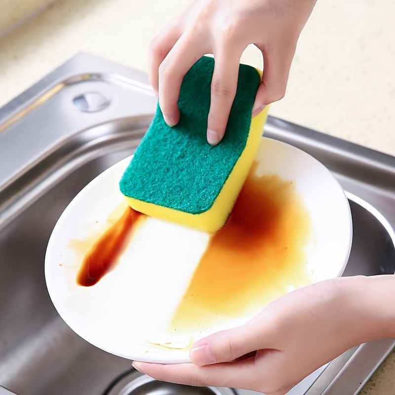 Estropajos de esponja multiusos sin rasguños, herramienta de cocina para  limpiar platos, tazón, olla, cacerola, multicolor (10 unidades)