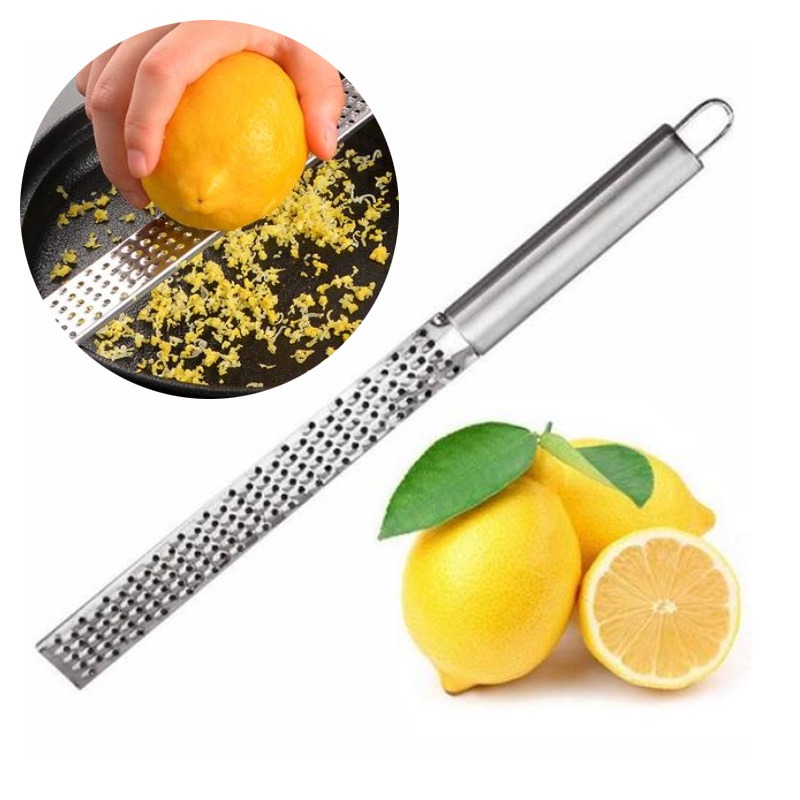 Mill Cheese Grater Stainless Steel Lemon Zester Citrus Ginger Garlic Grater  Long Handle Vegetables Kitchen Tool