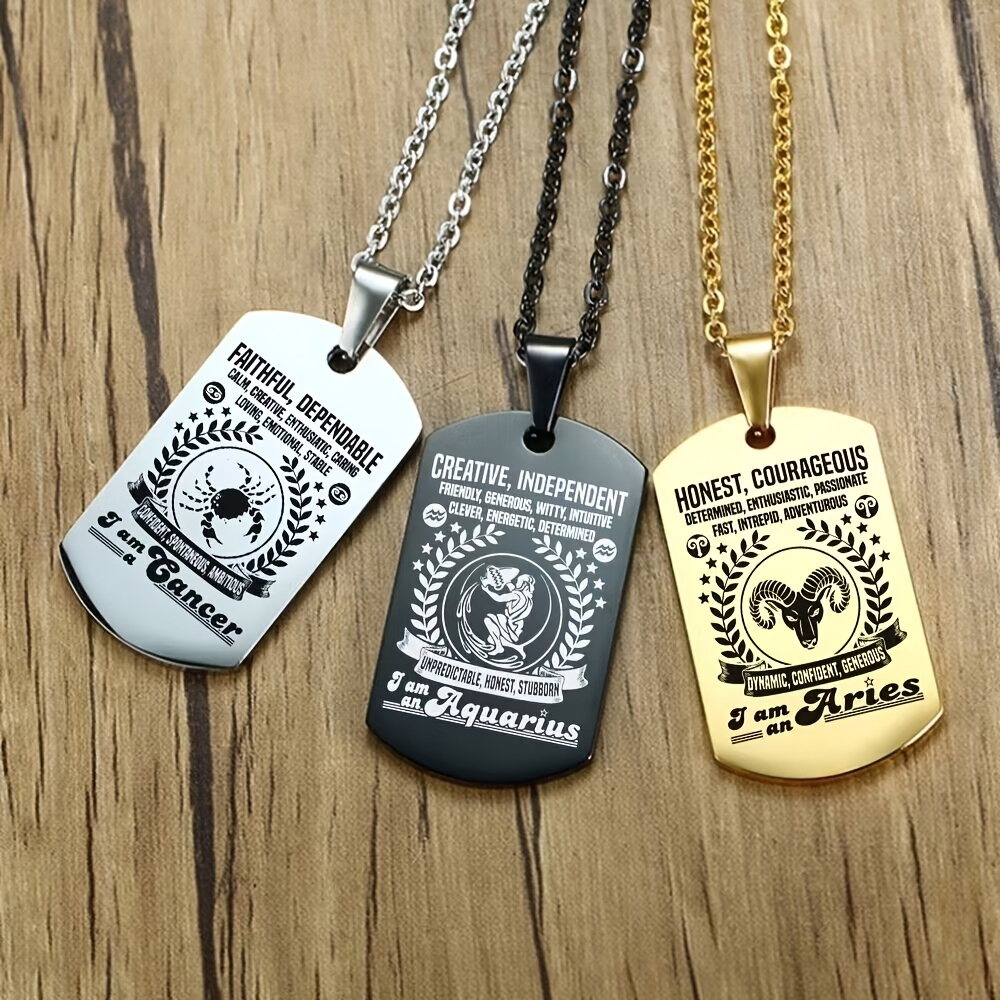 Army Style Black 2 Dog Tags Pendant Sweater Chain Necklace Men's Jewelry  Chain Sweater Choker Necklaces Fashion Jewelry Gift - AliExpress