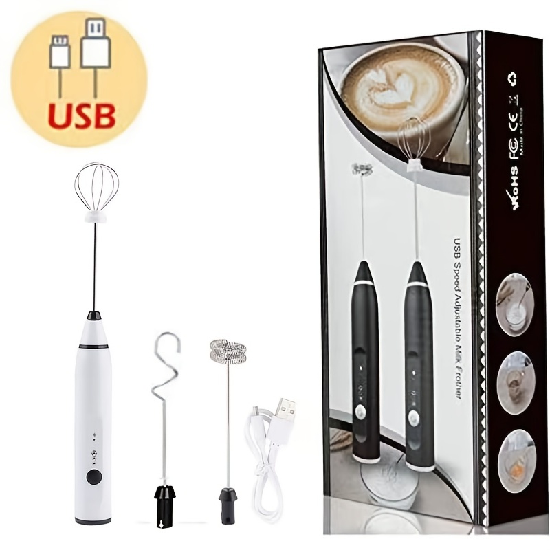  Espumador de café, espumador recargable por USB con 2