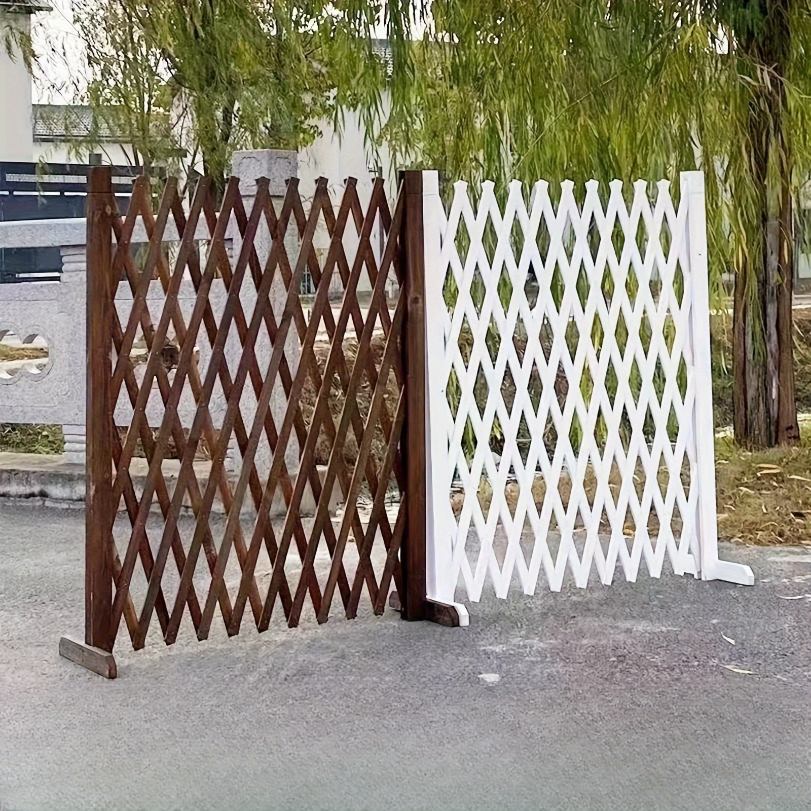 Wooden best sale retractable gate