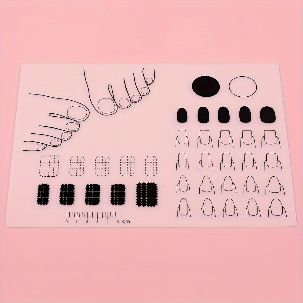 1PC Manicure Silicone Work Space Mat - Perfect For Nail Art Stamping,  Marbling, And Practice - Lacey Heart Design