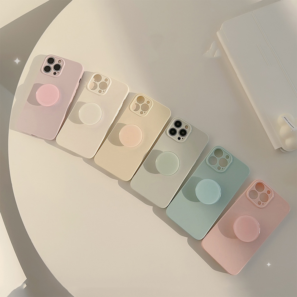 iPhone XS Max Case Square Pastel Plain Color (Baby Pink)