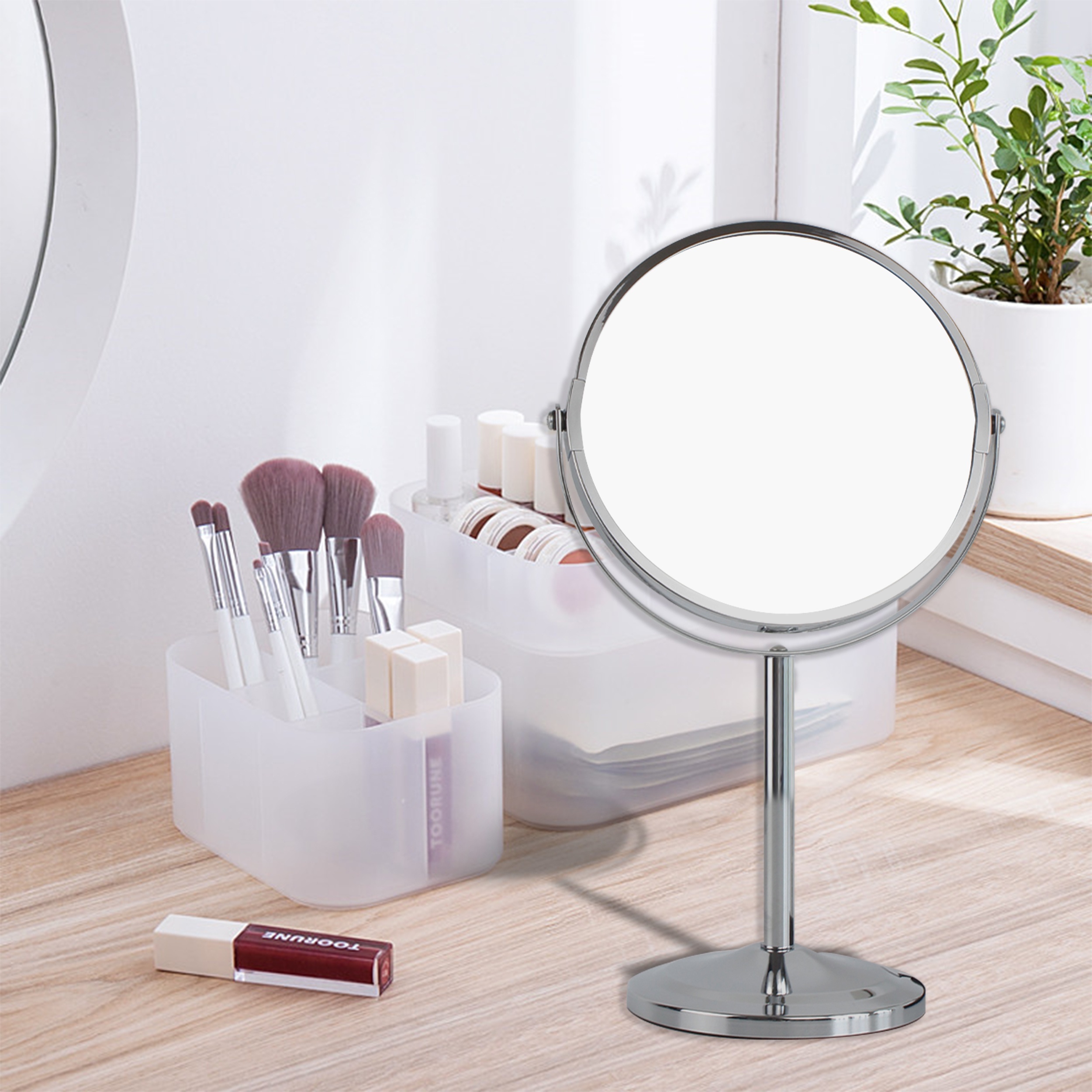 LYL] Espejo De Baño Con Pinzas Ventosa Desmontable 30X De Aumento  Maquillaje De Mano Suministros