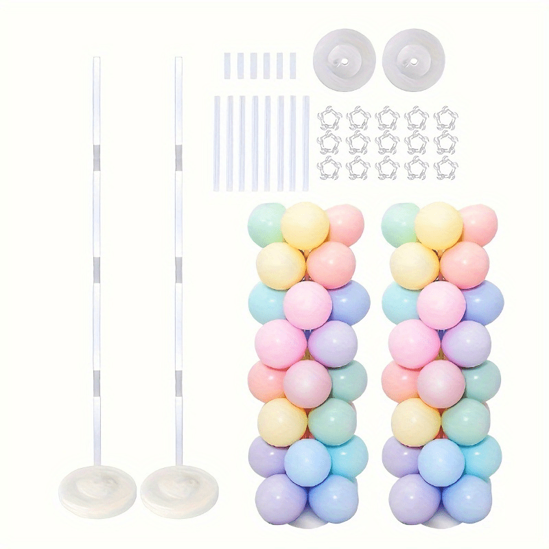 2 Juegos Kit Soporte Columna Globos Ajustable Grueso Base - Temu