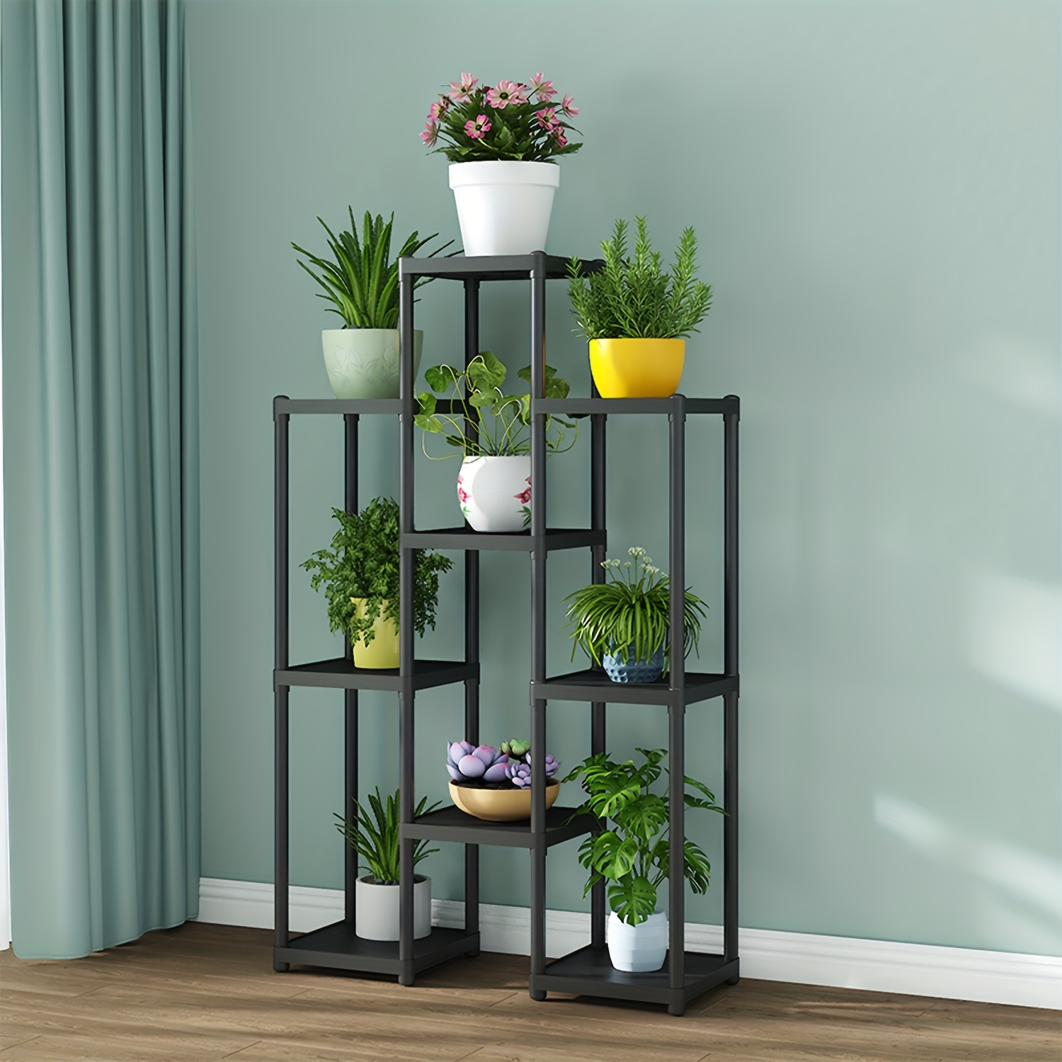 Floor-standing Storage Shelf, 4/5-layer Metal Storage Rack, Adjustable  Height Balcony Flower Pot, Potted Plant Storage And Organizer Rack,  Sundries Storage Rack For Bedroom, Living Room, Bathroom, Study, Home  Organization - Temu