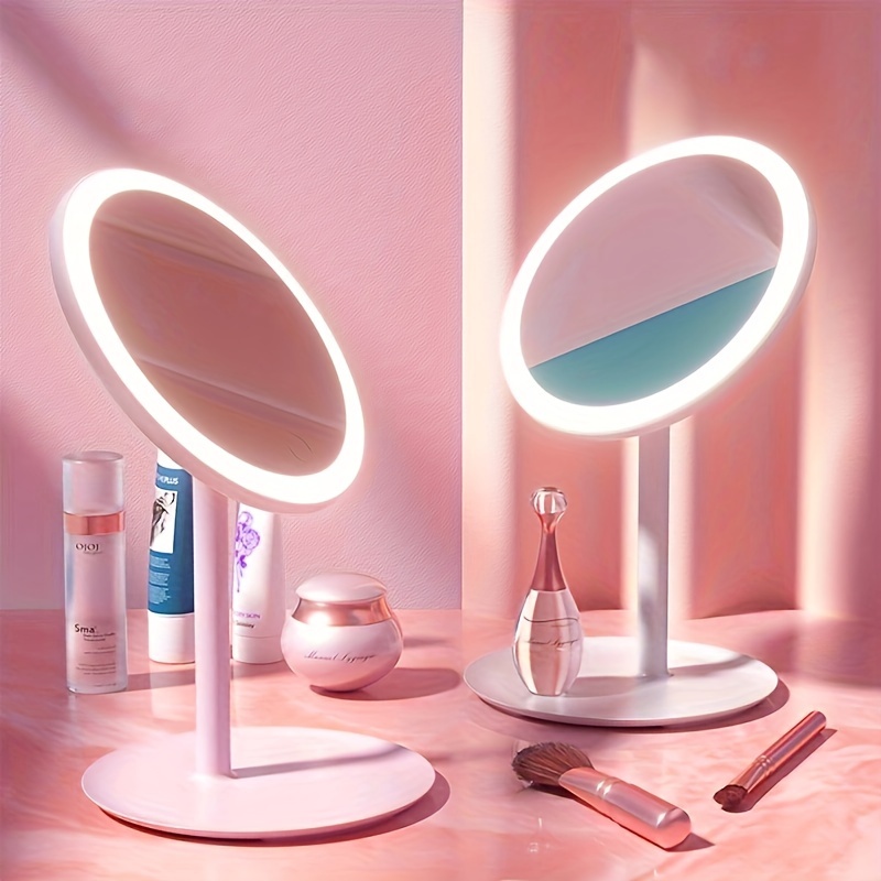 Espejo Maquillaje Viaje Recargable Espejo Compacto Luz Led - Temu
