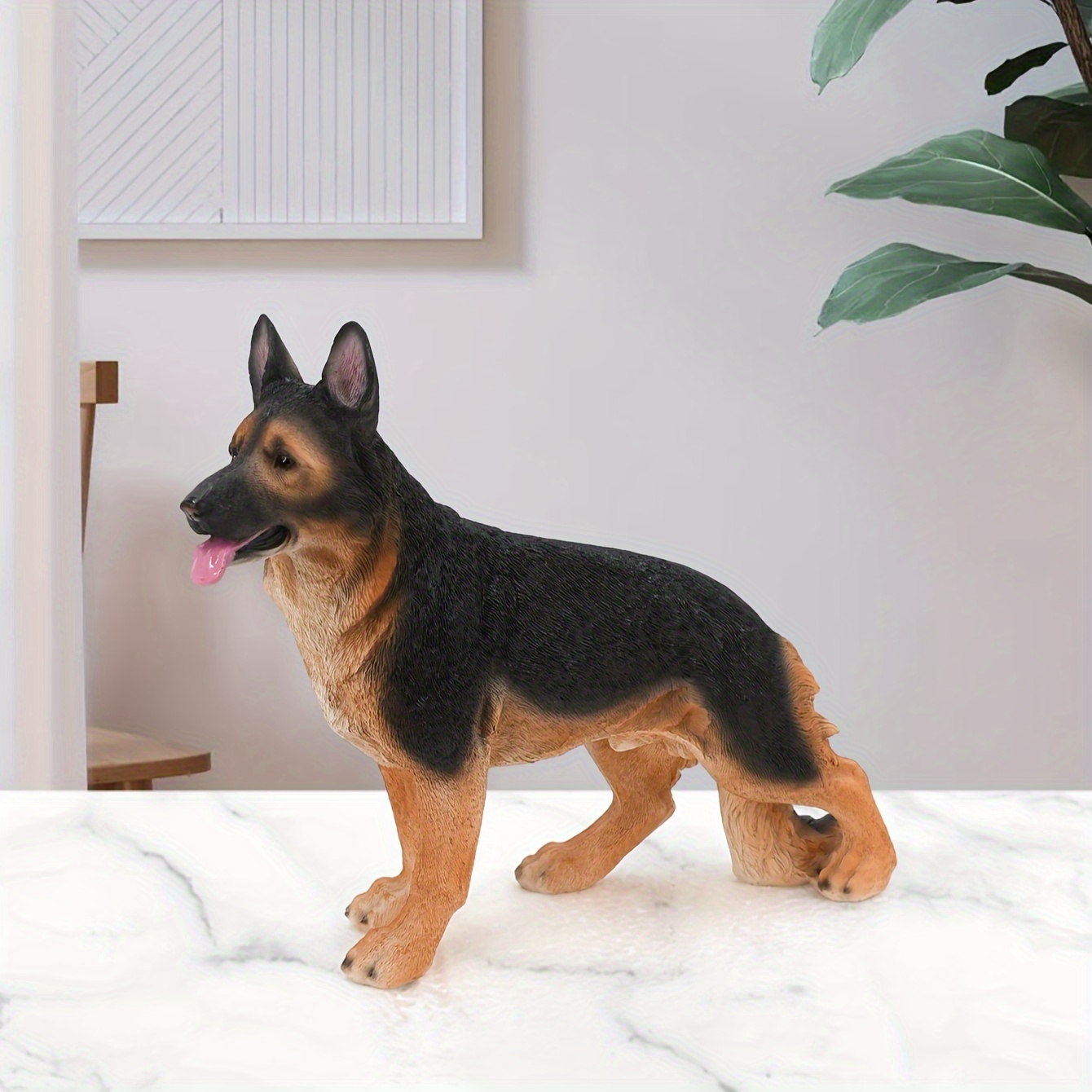 New Simulation Big Size Animal Model Hound Dog Figurine Solid Plastic  Material German Shepherd Action Figure