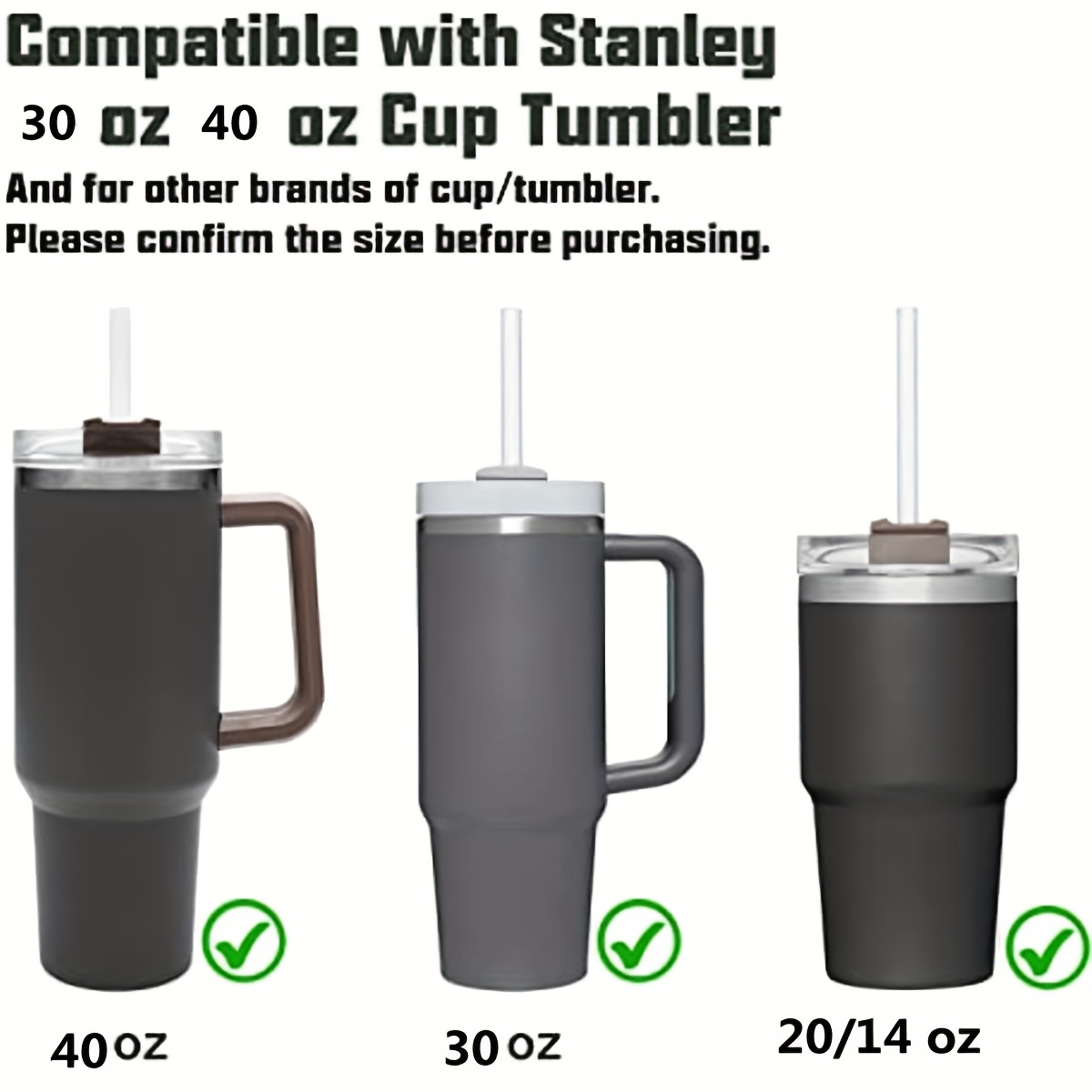  Replacement Straw for Stanley Cup Tumbler 40 oz 30 oz 20 oz  Adventure Quencher, 4 Pack Reusable Straws Stanley Cup Accessories Straws  for Stanley 40 oz Tumbler with Handle : Health & Household