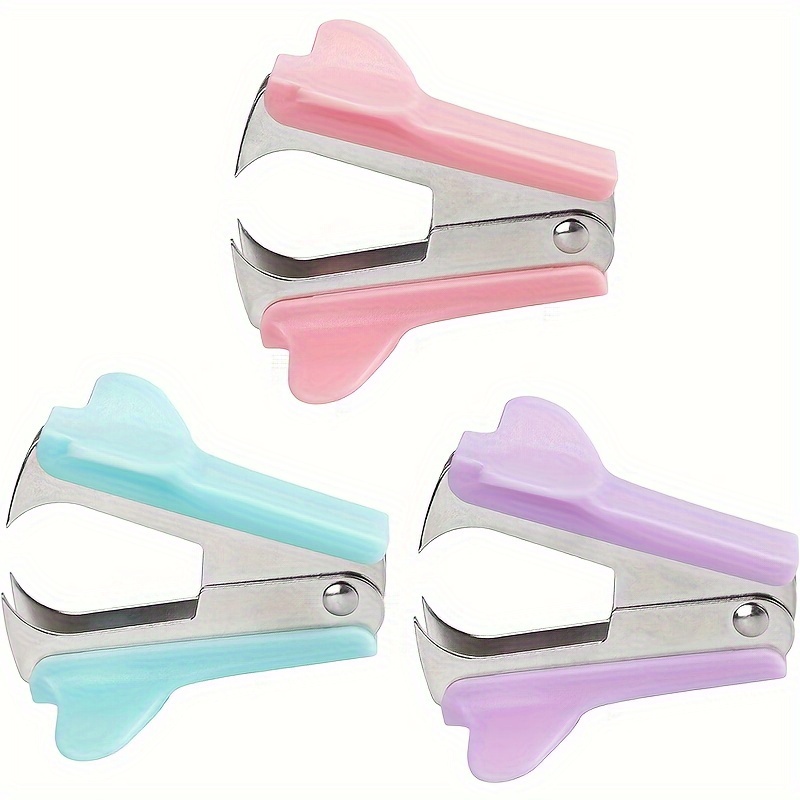 Cute Staple Removers 3 Pack Staple Puller Staple Remover Staples Removal  Tool for School Office Home Green Purple Staple Remover Tool