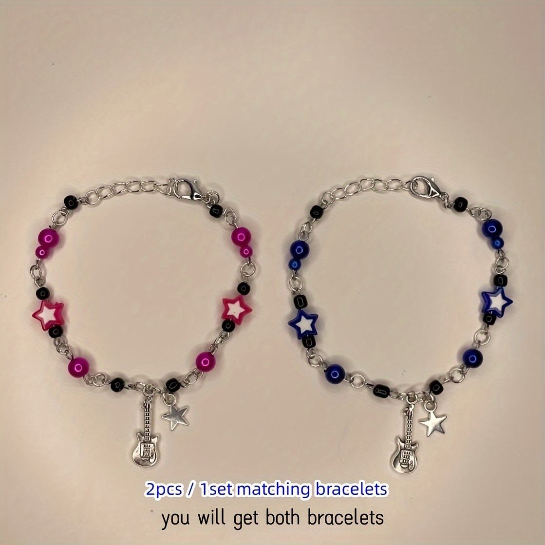Hello Kitty Angel & Devil Beaded Best Friend Bracelet Set