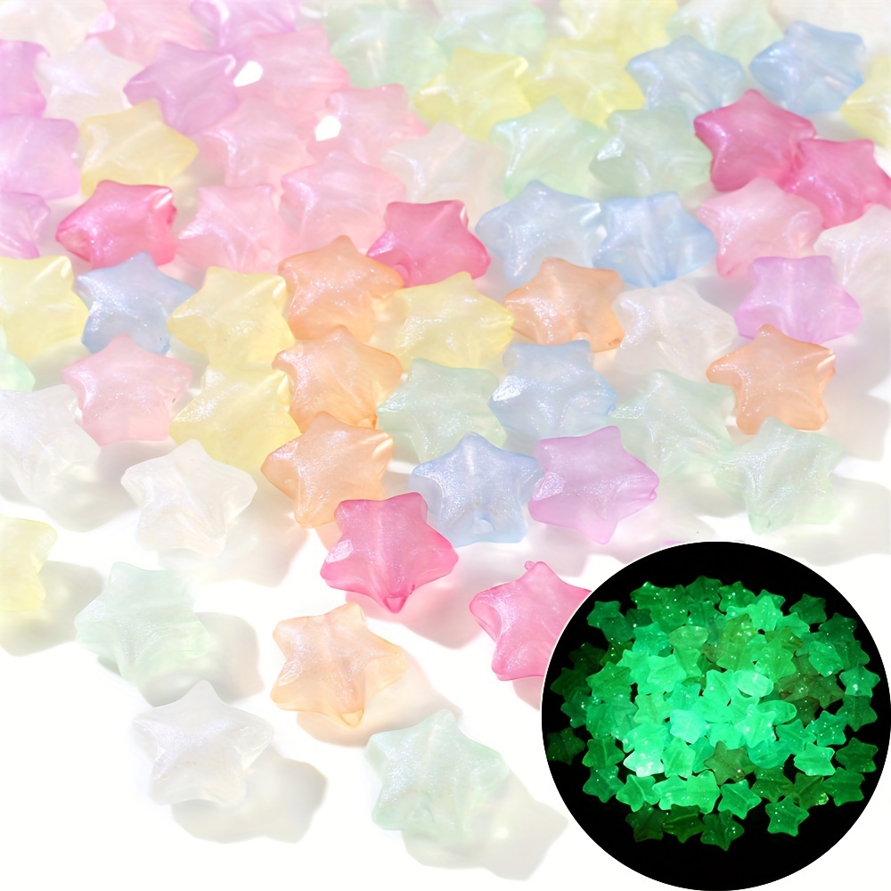 Glow In The Dark Beads Small Round Matte Sea Glass Beads For - Temu