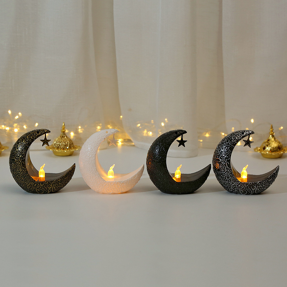1pc LED Moon Star Petites Lumières Colorées Ramadan Musulman