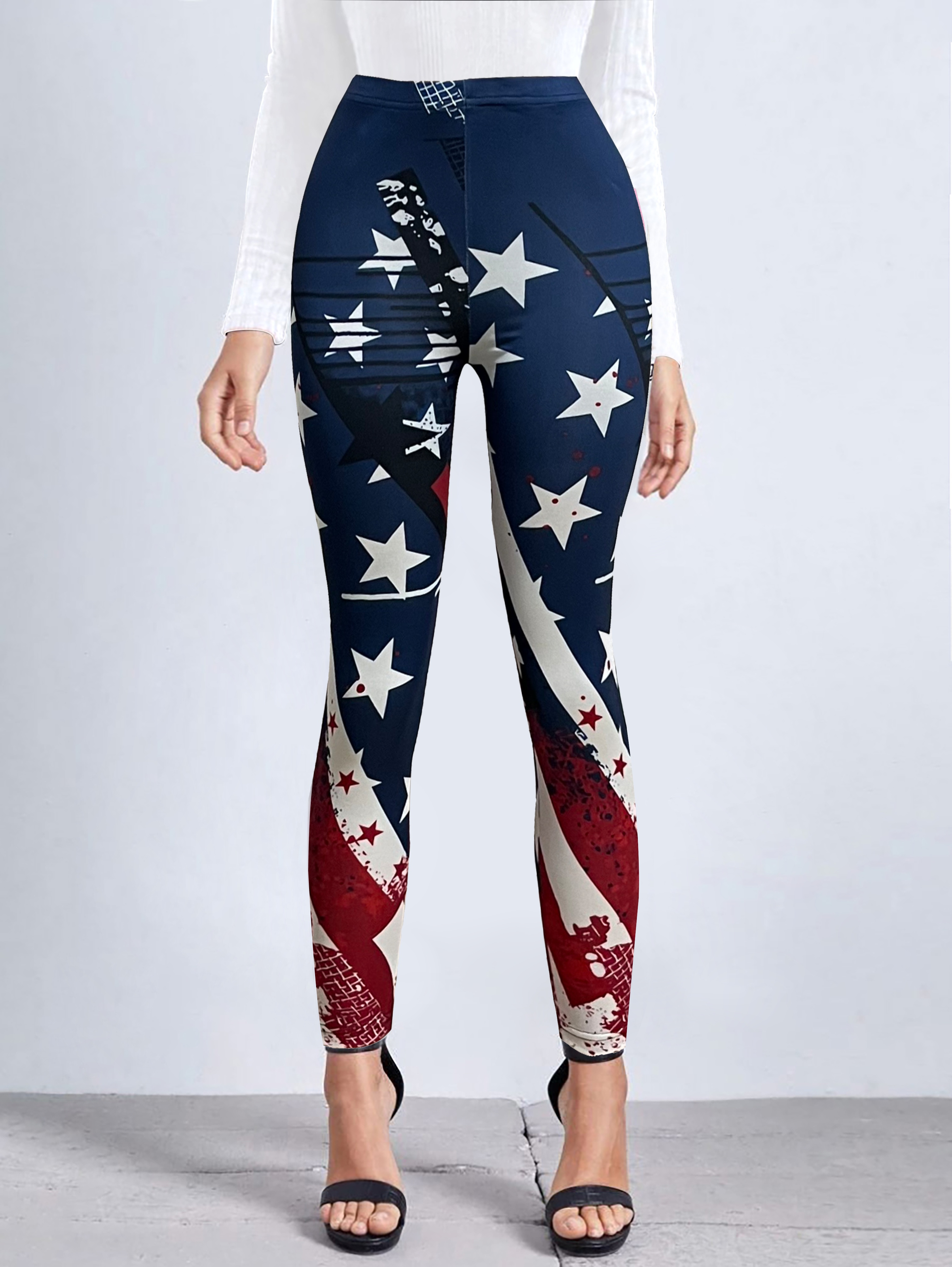 American Flag Eagle Women's Yoga Pants High Waist Leggings with Pockets Gym  Workout Tights