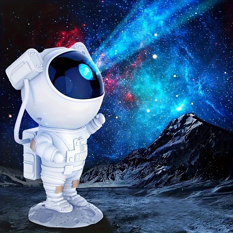 Proyector de astronauta, proyector de estrellas Space Buddy, luz nocturna  para niños para el dormitorio, lámpara LED de techo de nebulosa estrellada