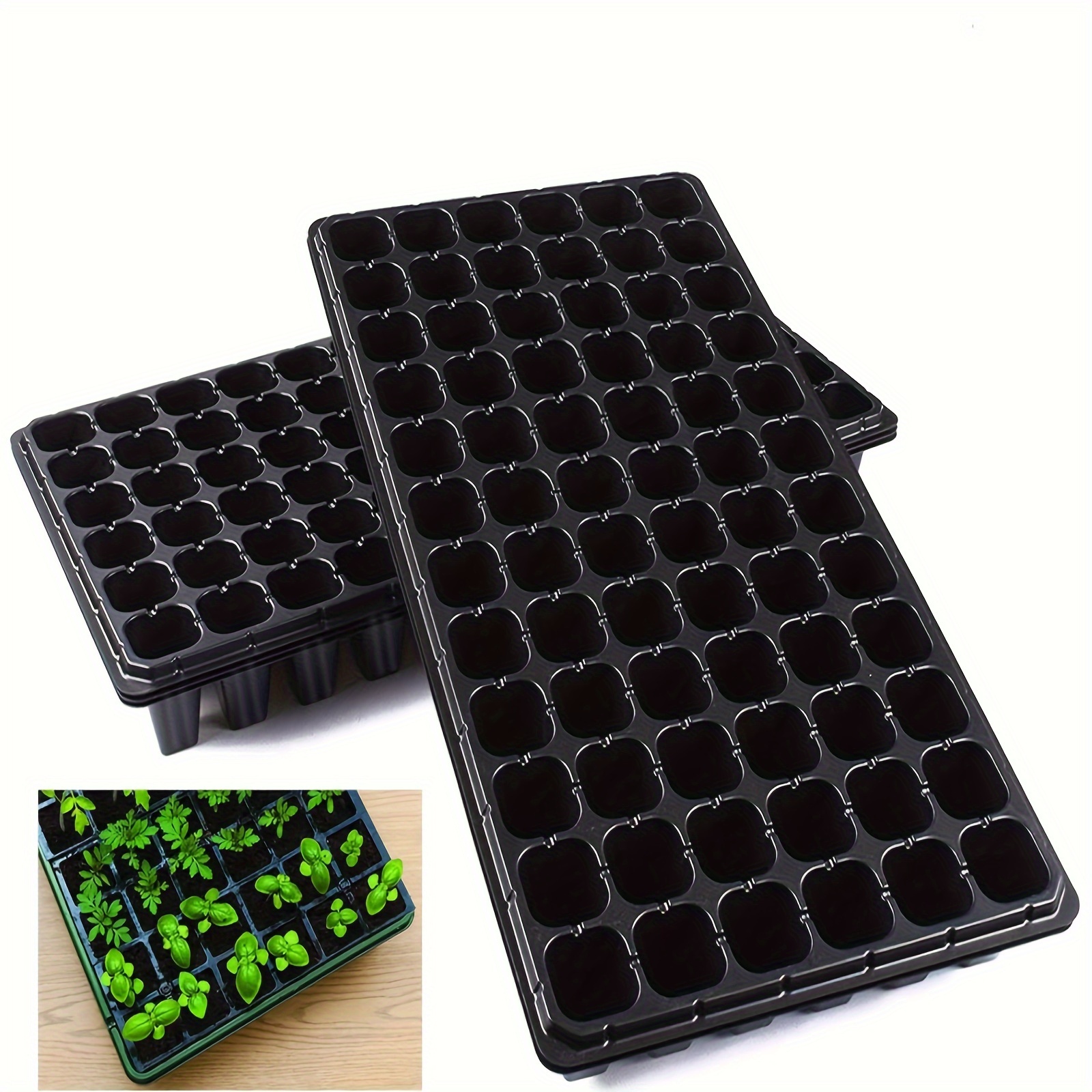 MOUYAT 14 Pack 15 x12 Inch Seed Starter Trays, Plastic Mesh Bottom Growing  Trays, Plant Germination Trays for Microgreens, Soil Blocks, Wheatgrass