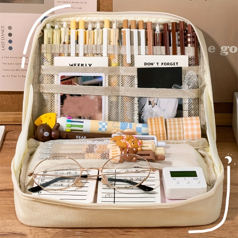 1PCS Mesh Women Folders Makeup Pencil Case Storage Bags Small Large  Cosmetics Bag Organizer Case Multifunction Document Bag - AliExpress