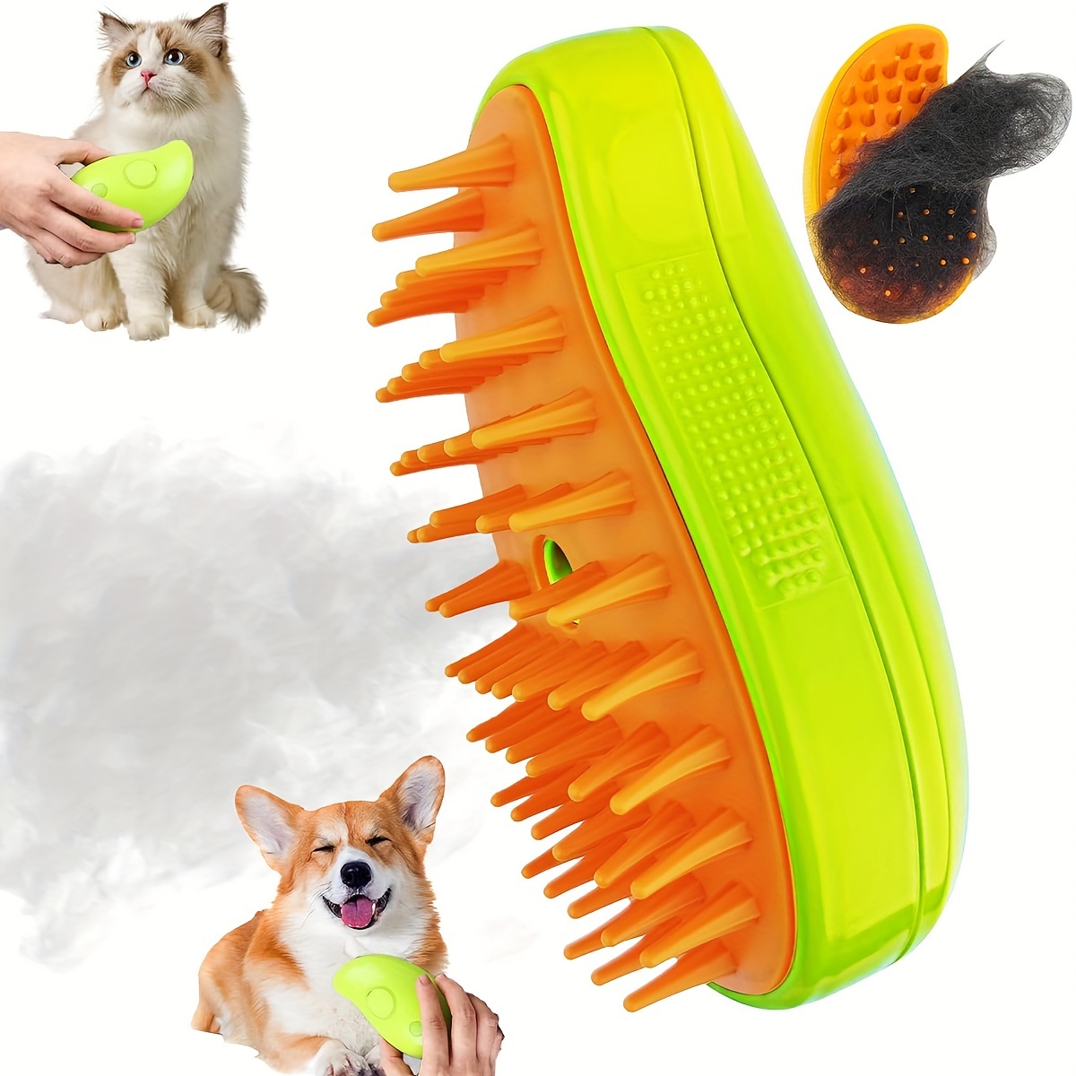 Spazzola per gatti Spray elettrico spazzola per capelli per gatti 3 In 1  spazzola per cani a vapore per massaggio spazzola per capelli per gatti per  toelettatura per animali domestici per la rimozione