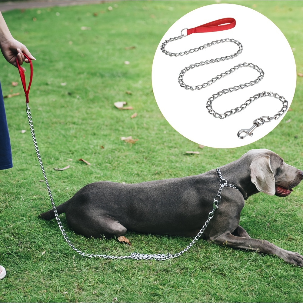 Dog Pet Safety Car Seat Belt Metal Chain Lead Leash Stainless Steel Chew  Proof