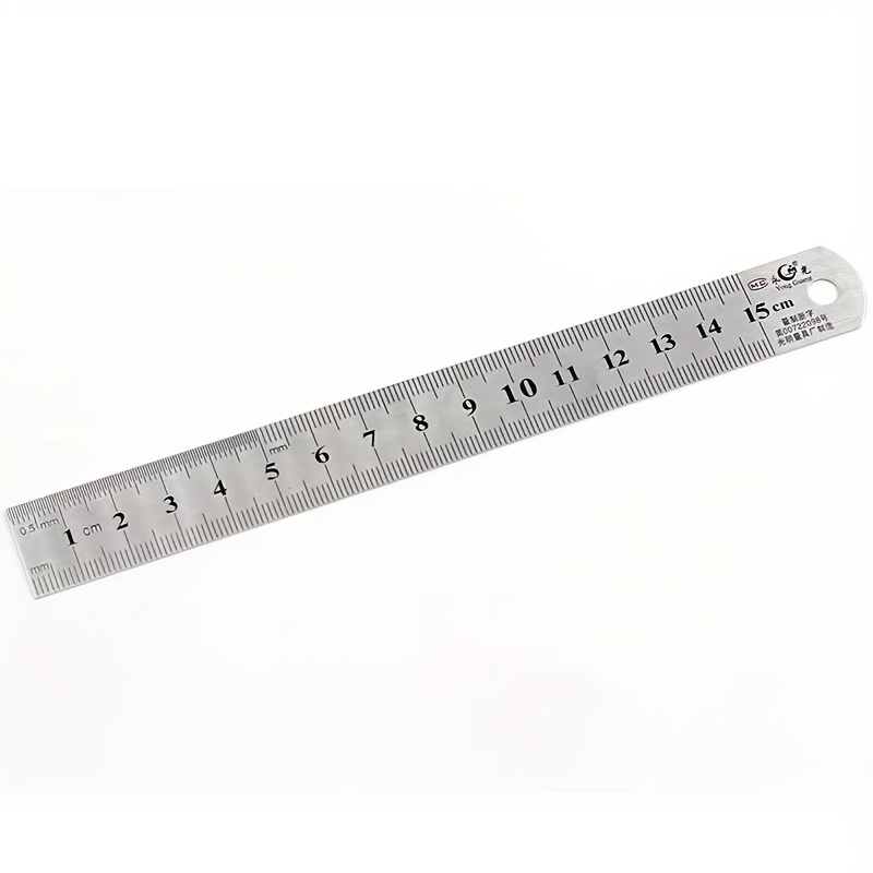 Standard Stainless Steel Metal Long Ruler with CM & Inch (15cm/ 6 inch,  30cm/12 inch, 60cm/24 inch, 100cm/1 Meter/40 inch) [For Drawing, Drafting]