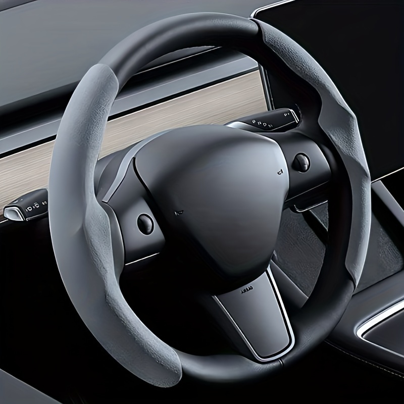 Couvre-volant en daim Custom Fit pour Tesla Model 3 Y 2017-2022 2023 Non  Slip Wheel Protector Cover Respirant