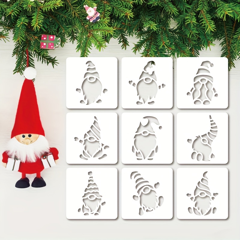 14Pcs Christmas Stencils for Painting on Wood Reusable 6x6 Inches Merry  Christmas/Joy to The World/Deer/Snowflake/Christmas Tree Holiday Stencils  for