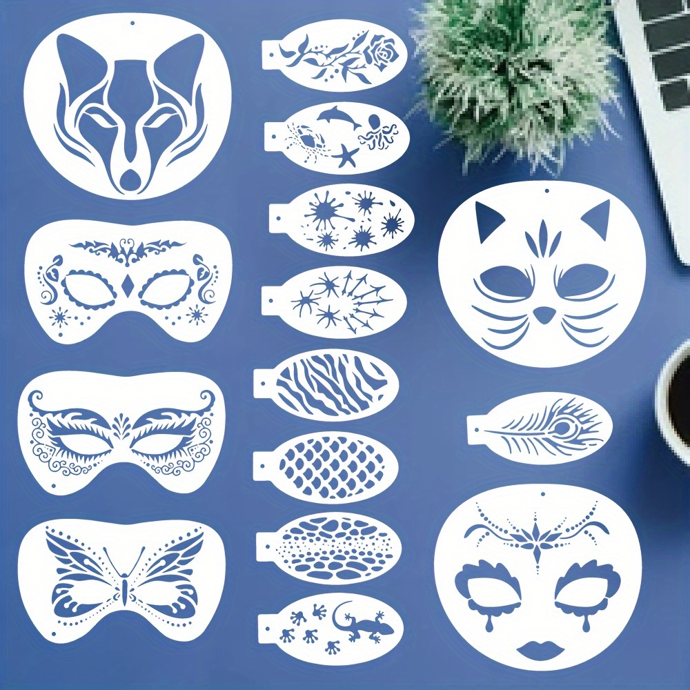 Face Paint Stencils Reusable Body Facial Painting Stencils - Temu