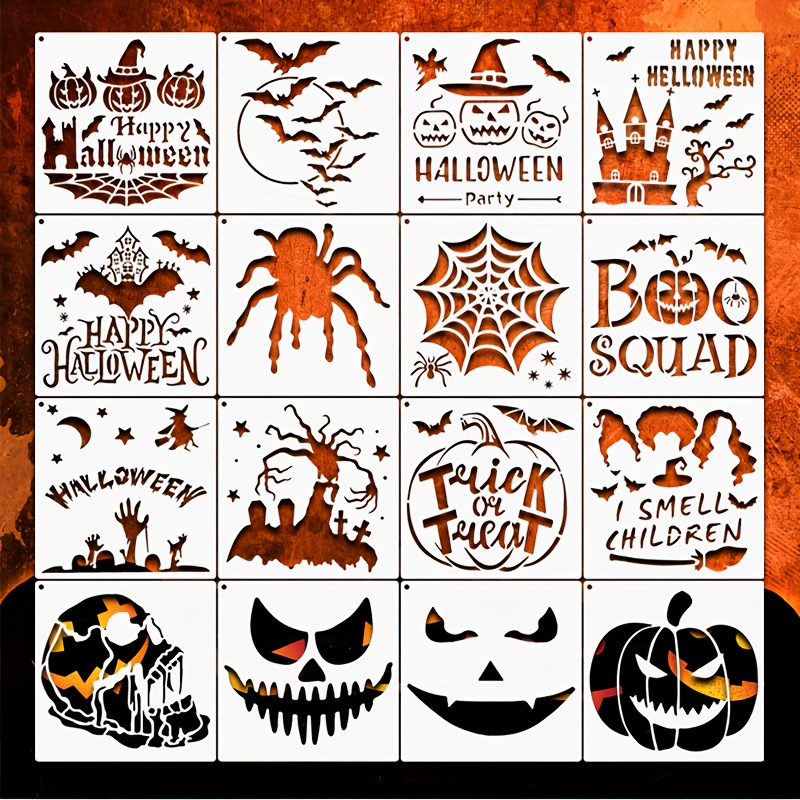  60 Pcs Fall Stencils for Painting on Wood Reusable Fall  Painting Stencil 3 x 3 Inch Small Stencils Pumpkin Leaf Art Farmhouse  Stencils Autumn Templates for Kids Thanksgiving DIY Crafts