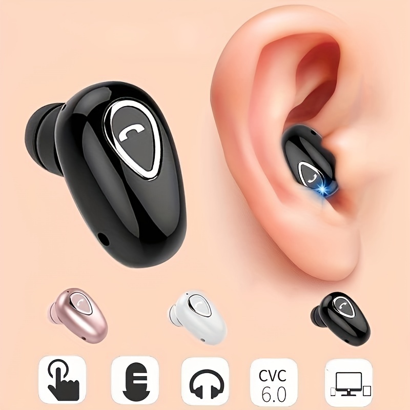 Auriculares invisibles para dormir, auriculares Bluetooth más pequeños,  mini auriculares inalámbricos discretos, auriculares Bluetooth pequeños