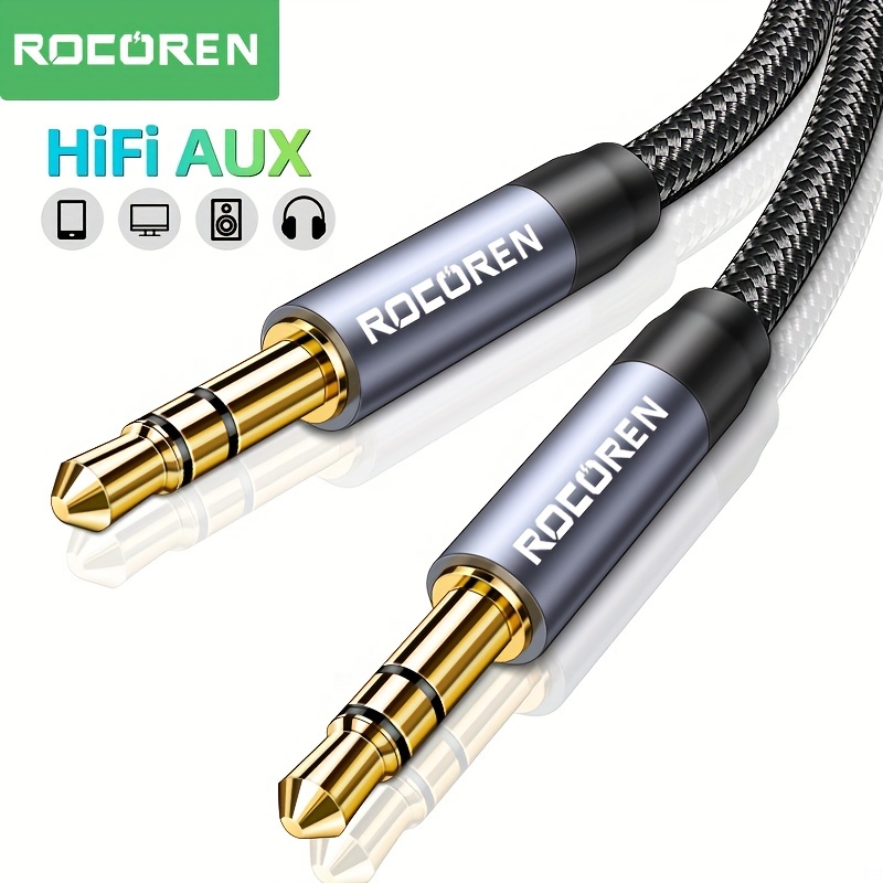 CABLE AUXILIAIRE, 3.5 MM JACK - 3.5 MM JACK, ANGLE 90°, 1M, BLANC