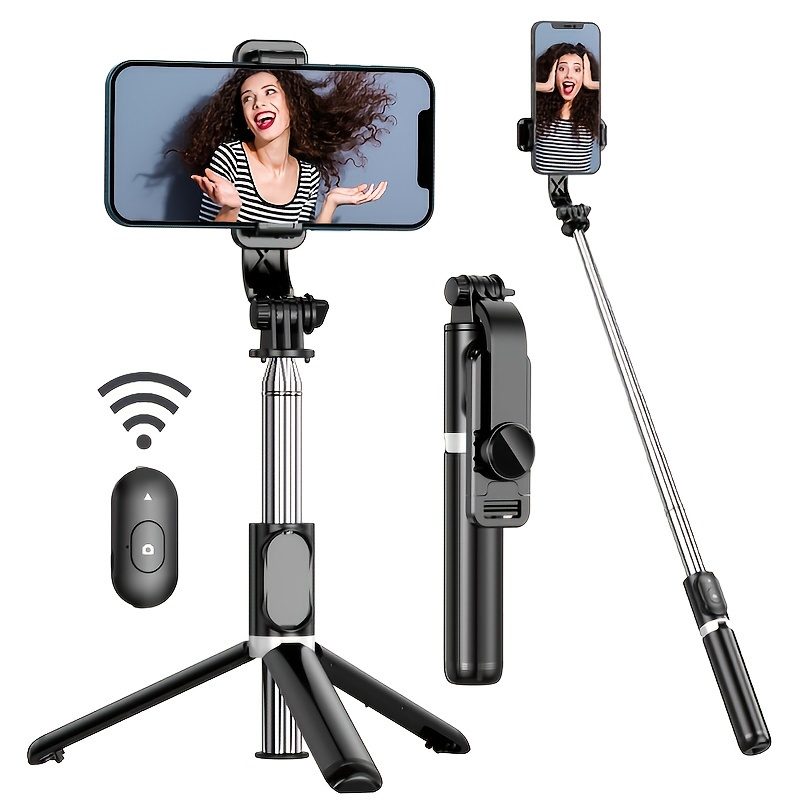 Vproof Monopod Selfie Stick Bluetooth, Lightweight Aluminum All in One  Extendable Selfie Sticks Compact Design, Compatible with iPhone 15/14 Pro