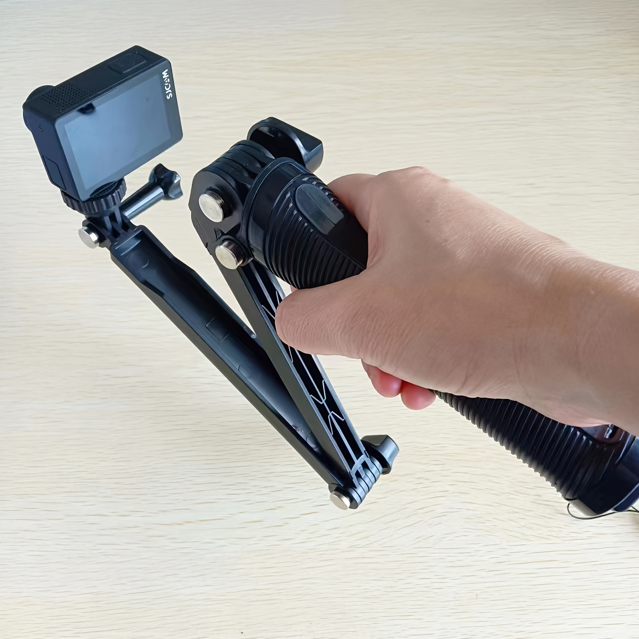 Agarre de mano flotante impermeable compatible con GoPro Hero 10, 9, 8, 7,  6, 5, 4, 3+ 2 1 sesión negro y plateado kit de accesorios de montaje de
