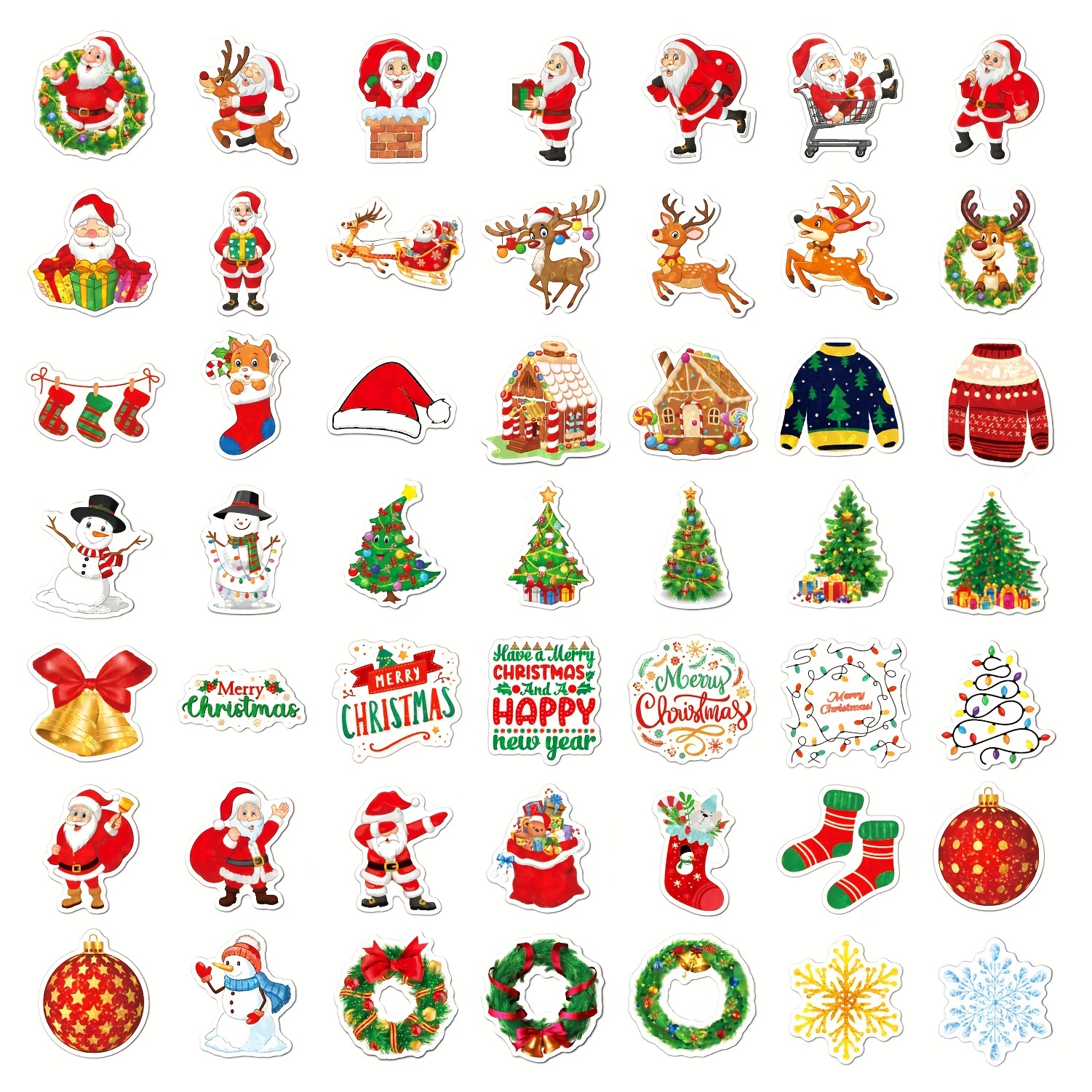 33pcs Christmas Holiday Glitter EVA Snowflake Christmas Tree Package Golden  Powder Foam Stickers, Christmas Gift Label Decoration Stickers, Party Deco