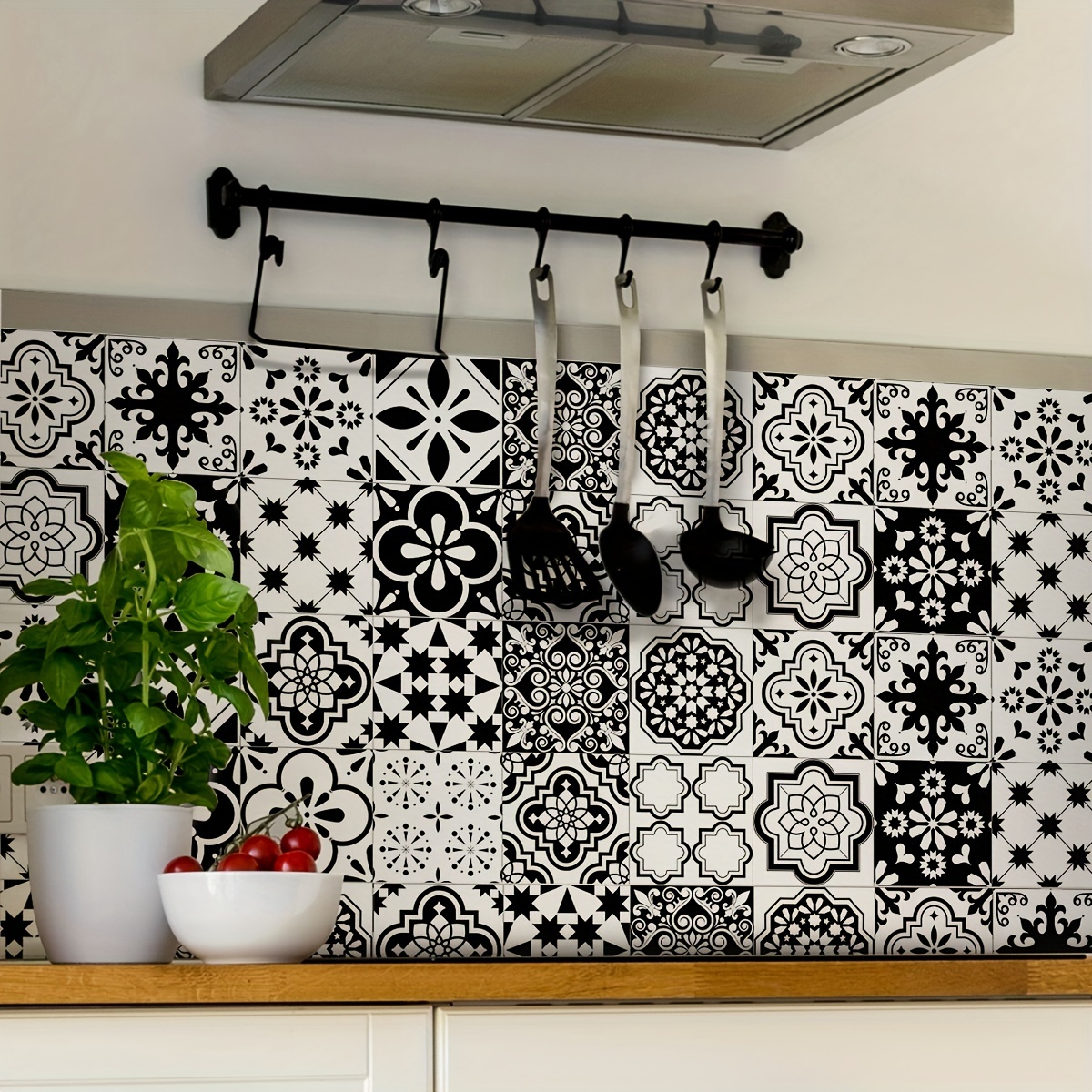 Cenefa auto-adhesiva, Decoración de pared cocina & baño, 5 m x 15 cm