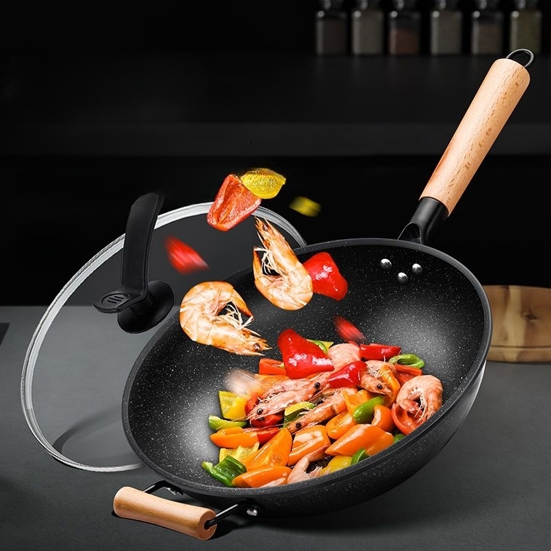 BBQ Pan Lightweight Cookout Wok Portable Non Stick Camping Pan for Hiking  Picnic