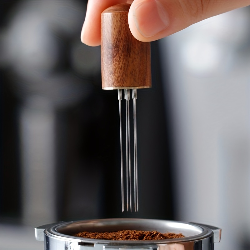 Visland Espresso Coffee Stirrer, Stainless Steel Mini Whisk for Espresso Stirring Distribution Professional Coffee Powder Stirring Tool, Men's, Size
