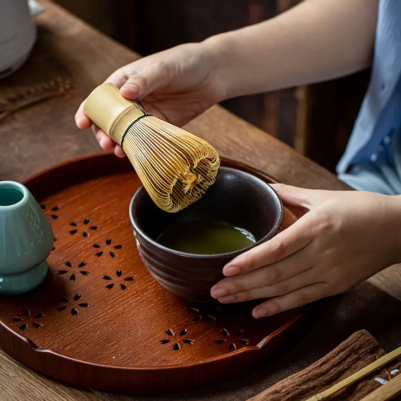 Matcha Whisk Natural Bamboo Tea Powder Whisk Semi handmade - Temu
