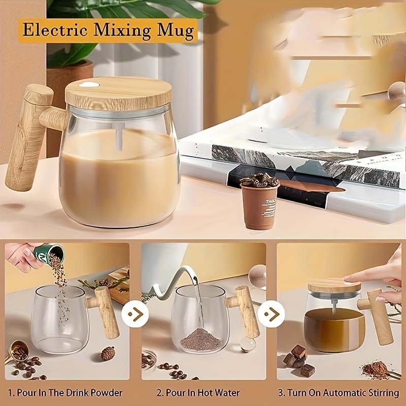 400ML Self Stirring Coffee Mug Portable Glass Mug Electric Self Mixing Cup  High Speed For Dining Rooms Gyms Parks School - AliExpress