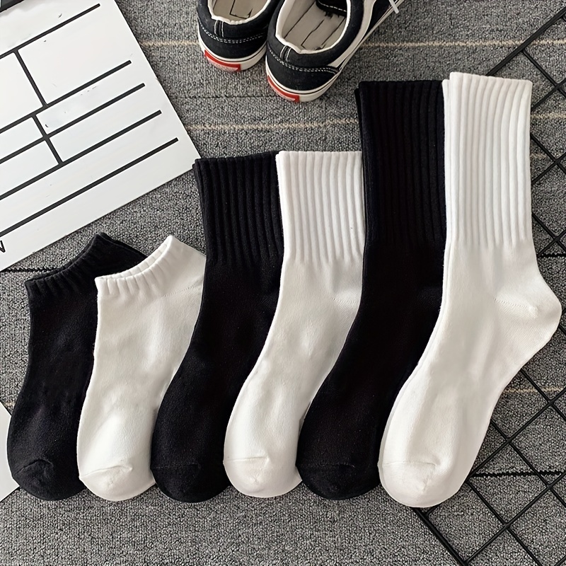 6/12 Pairs Blank White Sublimation Socks Sublimation Printable Athletic Youth Socks for Men Women Halloween Christmas Thanksgiving Personalized DIY