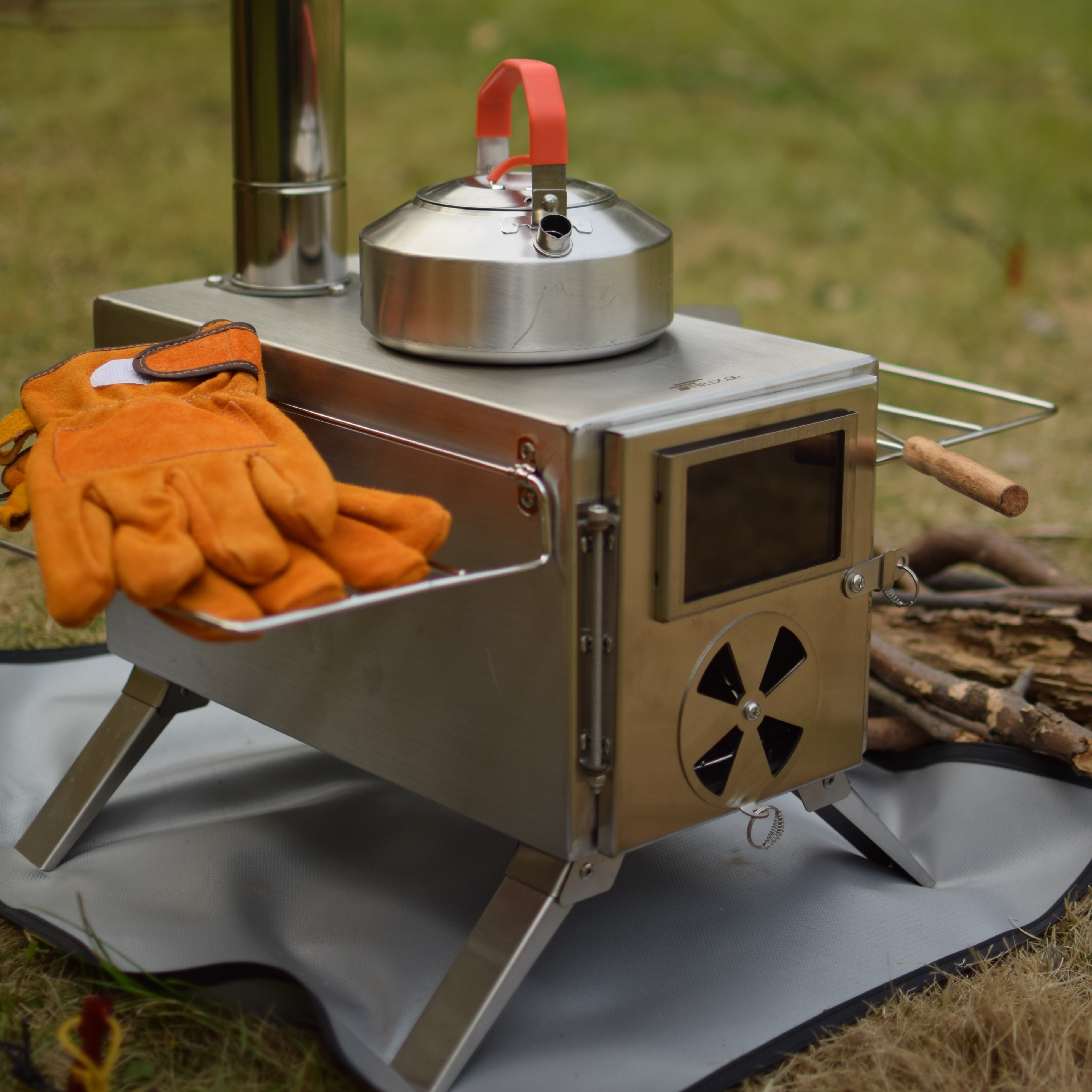 Ultralight Tent Stove  Titanium Wood Stove for Camping