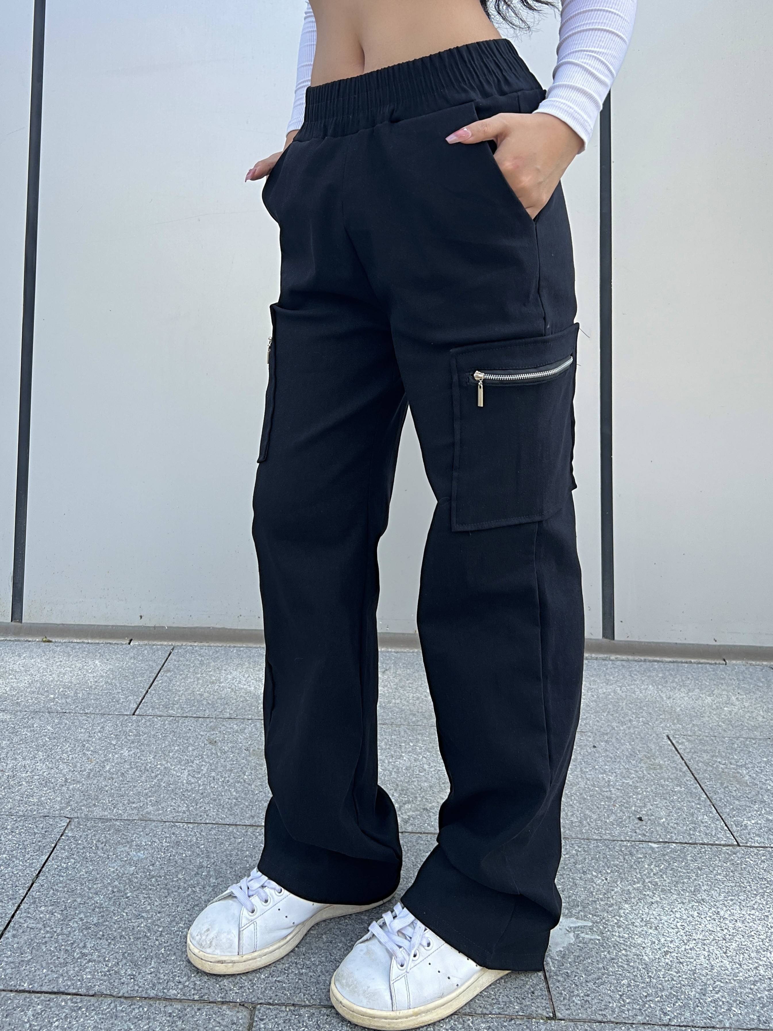 Pantalones de trabajo para mujer – Pantalones largos casuales elásticos de  pierna recta de cintura alta para negocios y oficina