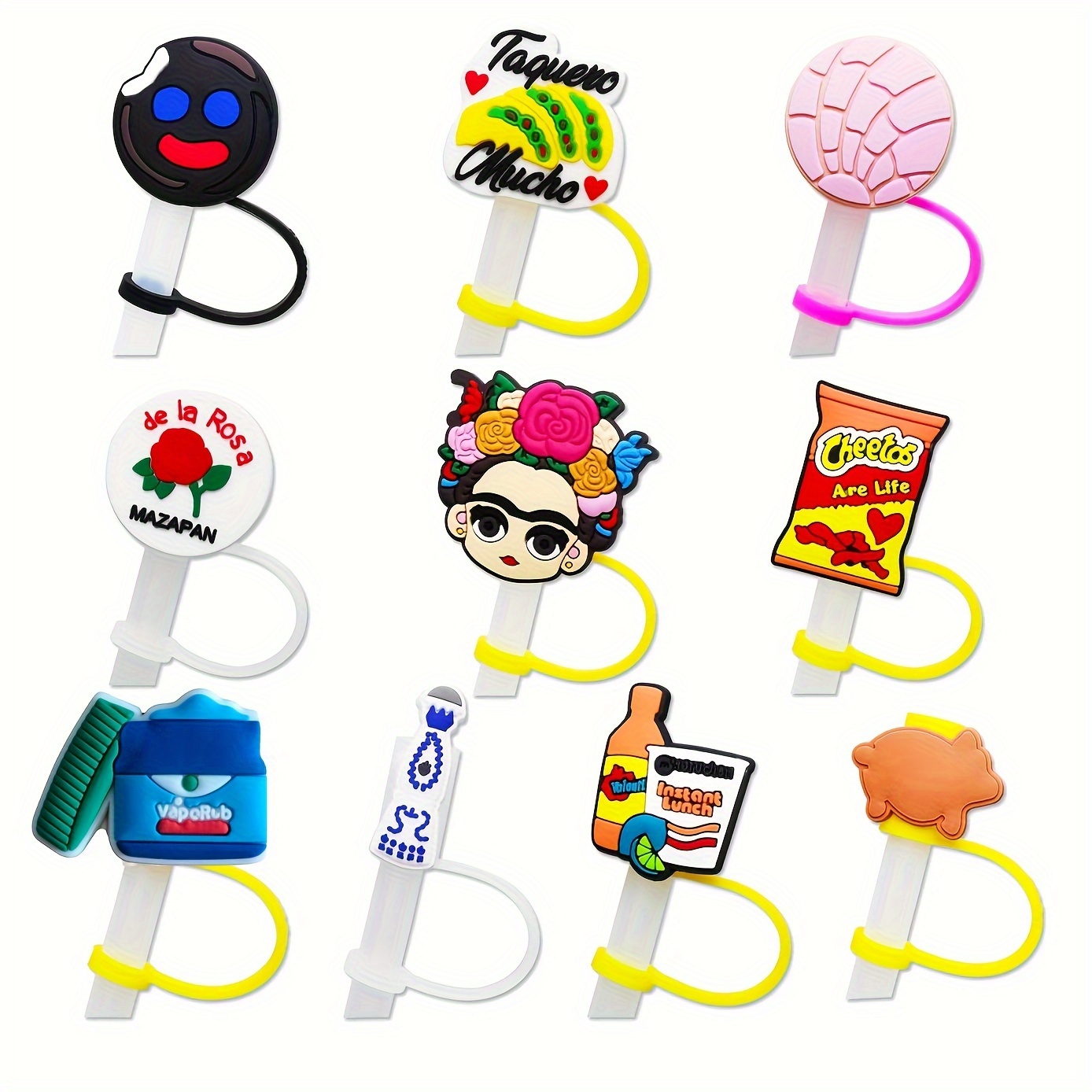 Silicone Straw Tip Covers Cute Panda Anti-Dust Splash Proof Reusable Straw  Cover