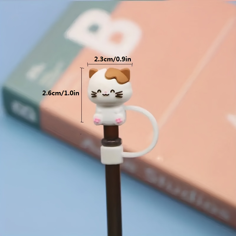 Straw Caps Covers 12pcs Straw Cover Cap Silicone Straw Toppers Drinking Straw Tips Lids Cute Animal Fruit Flower Design Straws Plugs for Wedding