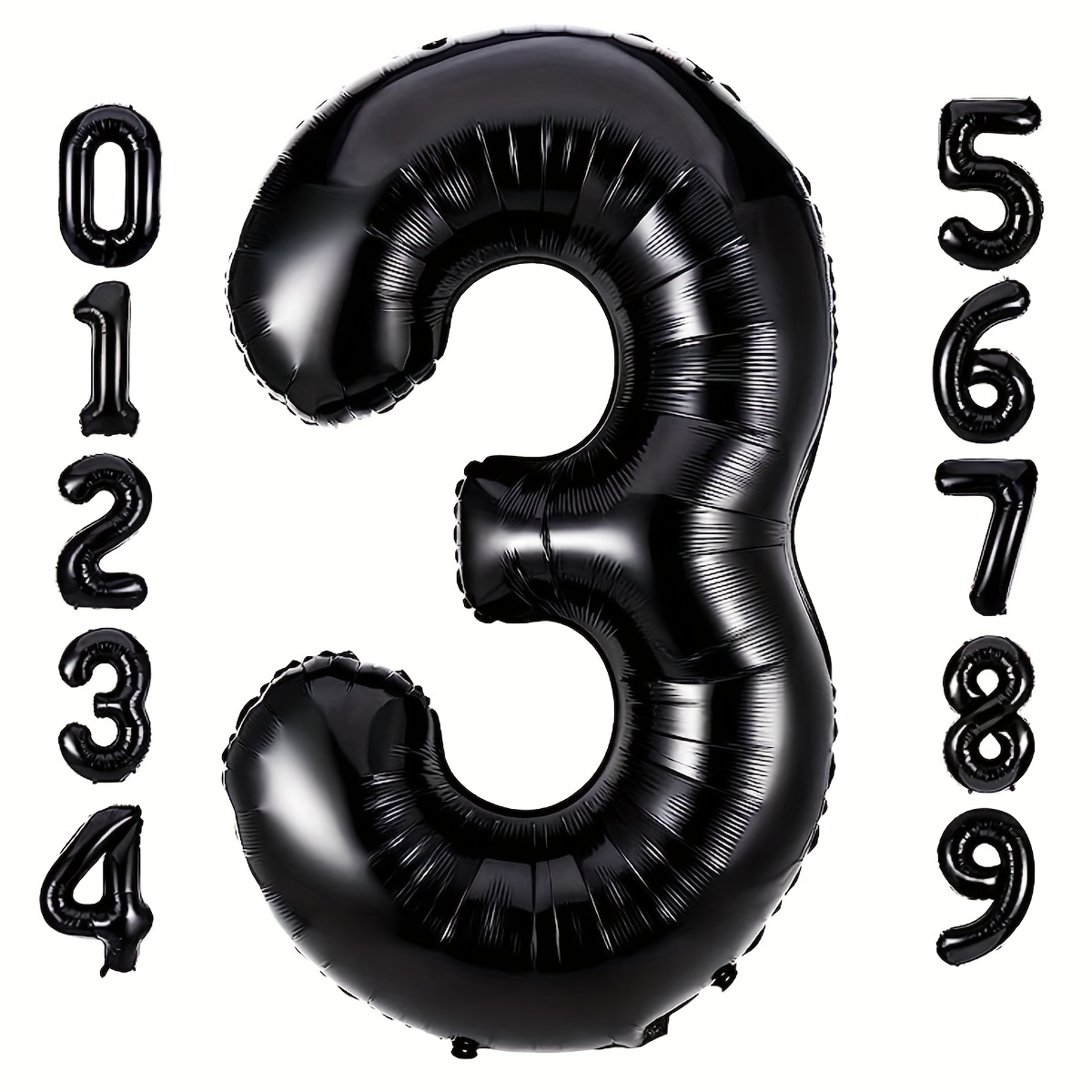  5 Balloon, Black Number Balloon 40 Inch, Black and Black Party  Supplies, 5th Birthday Balloon Decorations, 5 Number Balloons, Number 5  Balloon : Toys & Games