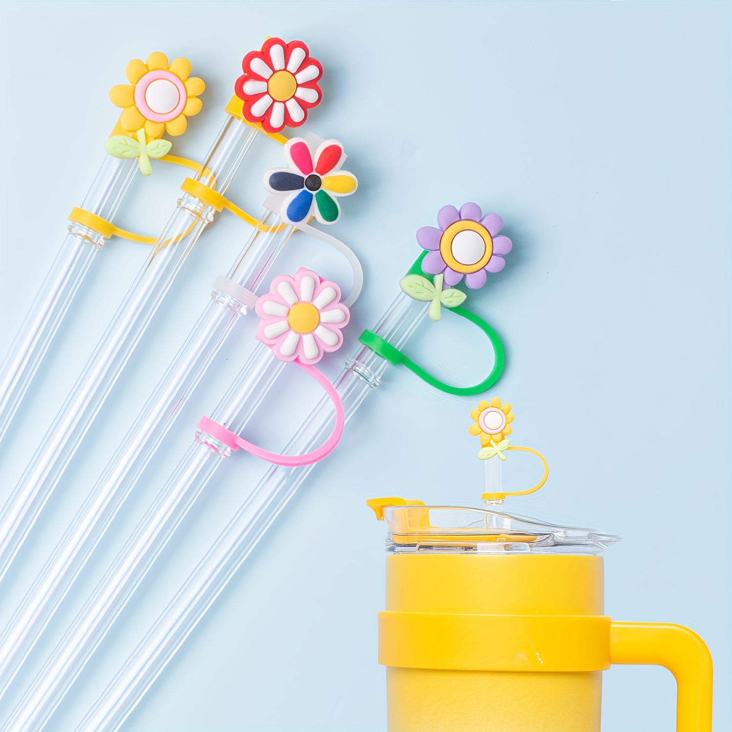 9PCS Nurse Drinking Straw Covers Caps, Nurse Christmas Basketball Donuts  Reusable Portable Drinking Straw Tips Lids, Straw Toppers for Tumblers,  Dust