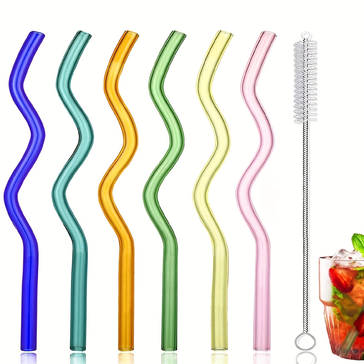 Heat Resistant Silicone Heart Straw With Cleaning Brush - Reusable Straw  For Milk, Water, Cocktails - Decorative Straw For Festivals, Parties,  Weddings, Cocktail Bars, Beaches, And Kitchens - Back To School Supplies -  Temu