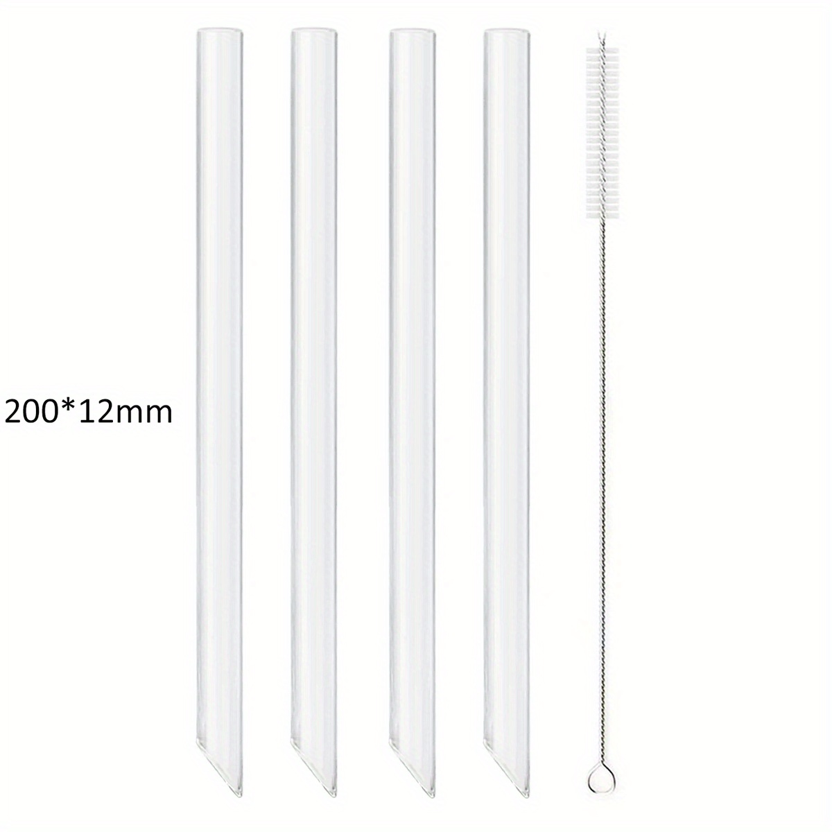 Large 12mm Glass Boba Straws (4-Pack)