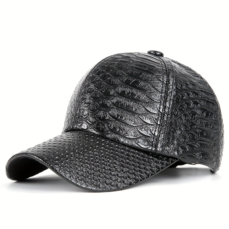 Gorra de cuero de la PU ajustable popular clásica para hombre, gorras de  periódicos para hombres, gorras planas para hombres, padre y papá