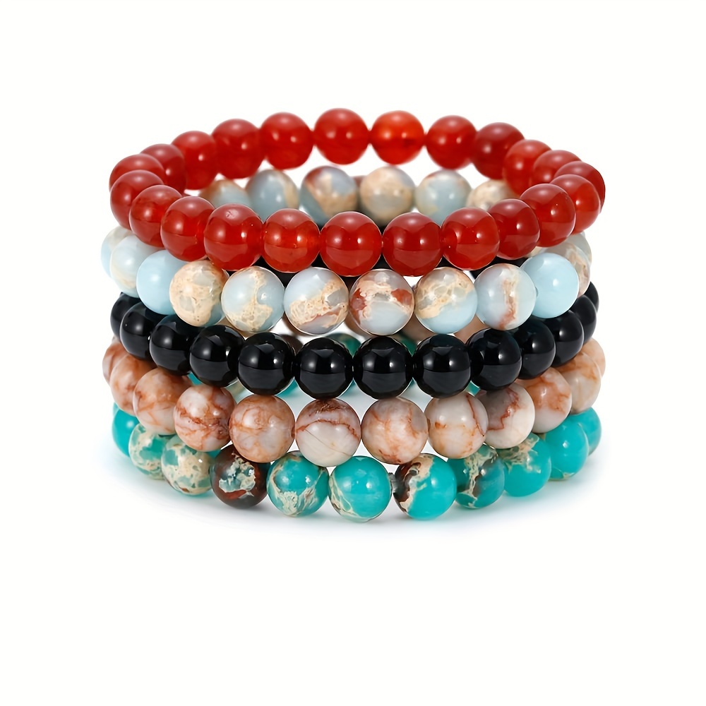 Tohuu Stone Bracelet Modern Handmade Stylish Crystal Beaded Bracelet Wax  Wire Beaded Bracelets Malachite ite Combination Bracelet Confidence  Meaning calm 